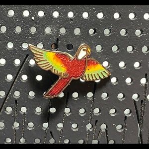 1 Bird Enamel Pin with secure pin back